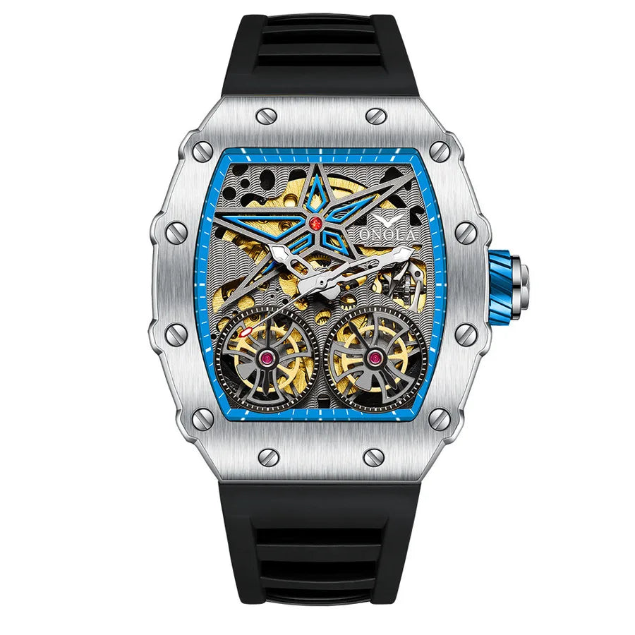 retro solid color buckle mechanical men's watches