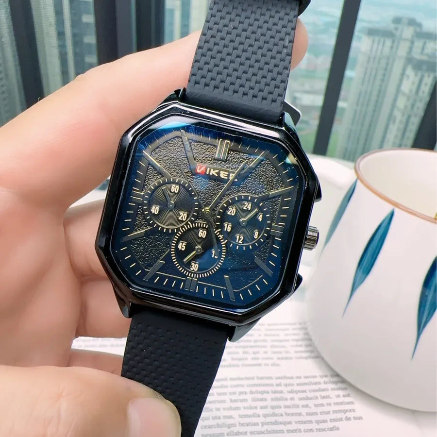Sport Style Solid Color Buckle Quartz Watch