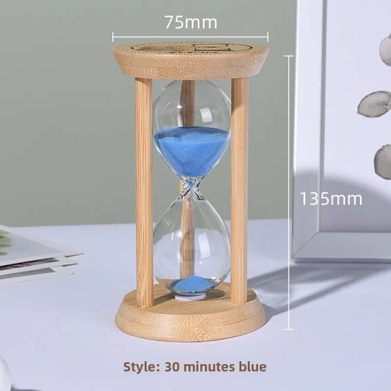 Creative bamboo fluorescent  timer home bedroom ornaments 1-30 minutes luminous time  high sense