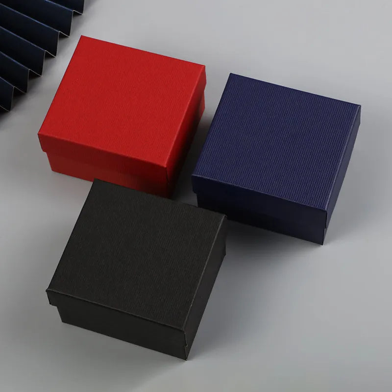 simple style solid color paper jewelry boxes