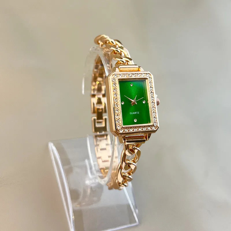 Simple Style Geometric Single Folding Buckle Quartz Women's Watches