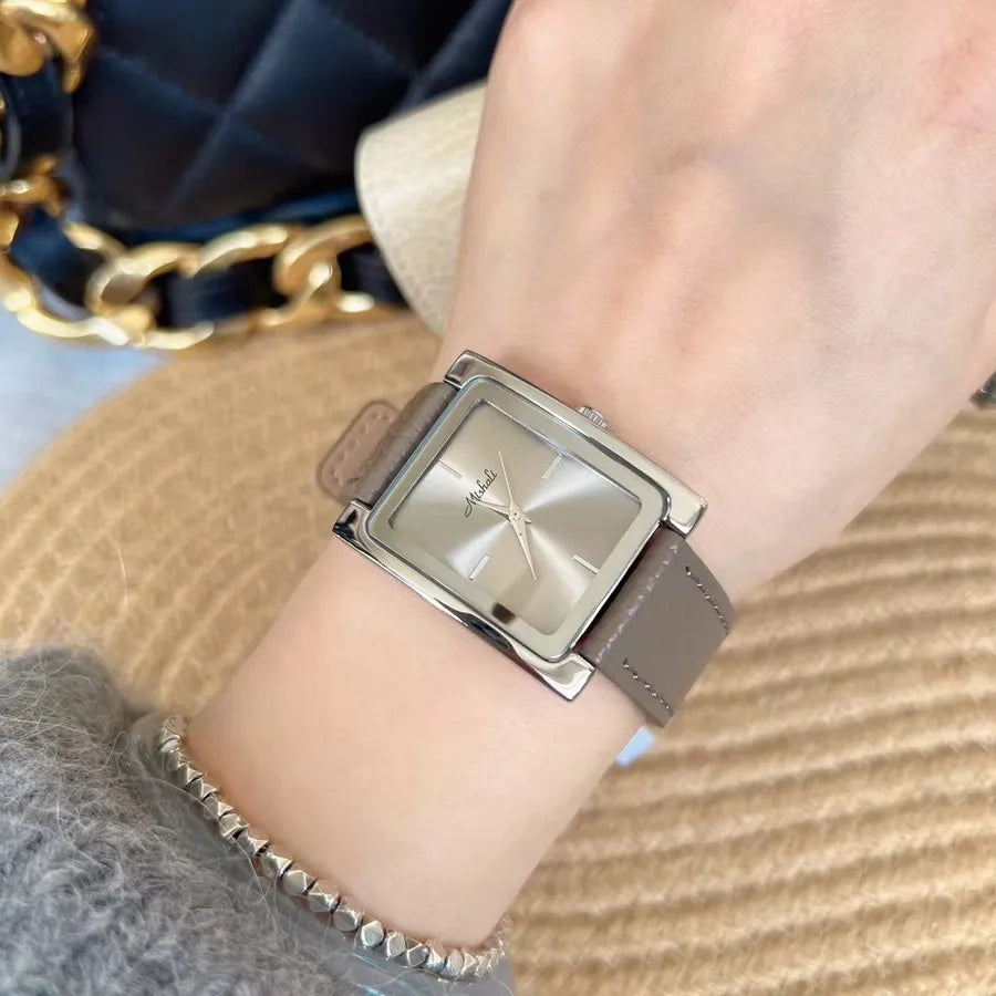 Simple Style Solid Color Buckle Quartz Watch Women's Watches
