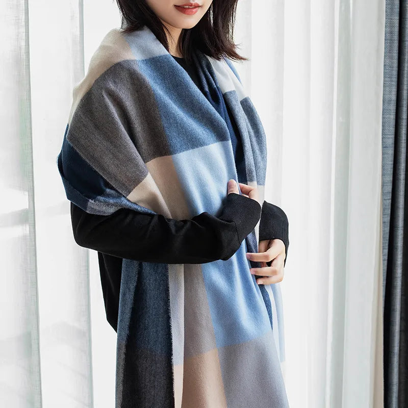 Women's Simple Style Commute Plaid Polyester Scarf