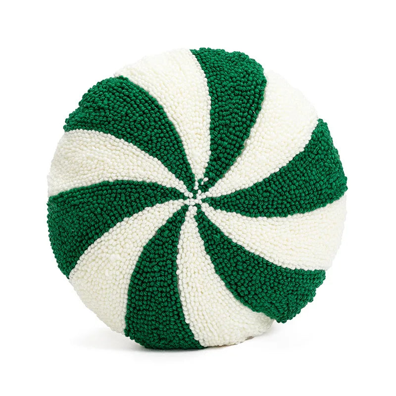 Christmas New Style Ins Wind Cushion Living Room Home Sofa Pillow Flocking Embroidery Candy Cushion Cover