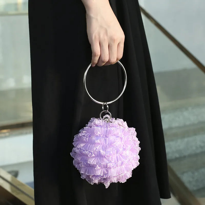 Elegant Classic Style Geometric Polyester Round Makeup Bags