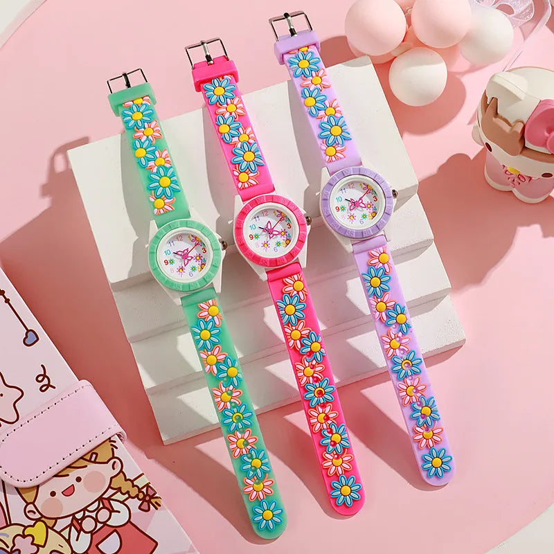 New color shell watch children's promotional gifts quartz watch ins wind boys and girls color cartoon watch wholesale