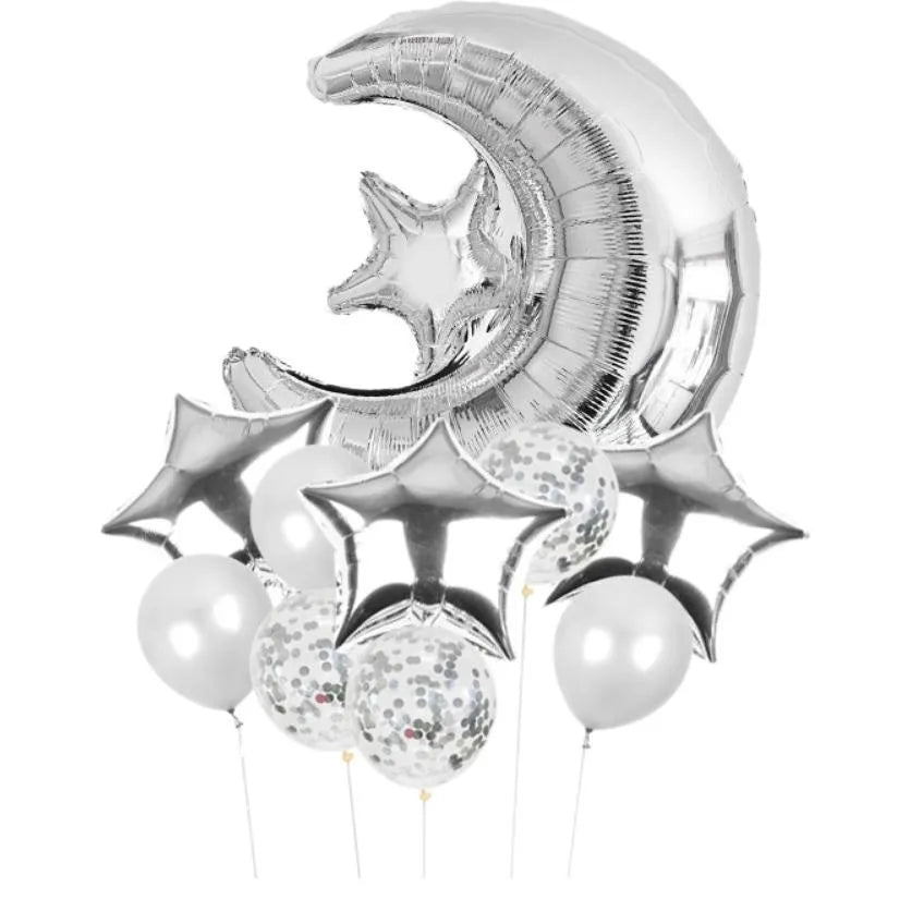 Romantic Star Moon LaTeX Aluminum Film Festival Balloons Party Supplies Balloons 1 Set
