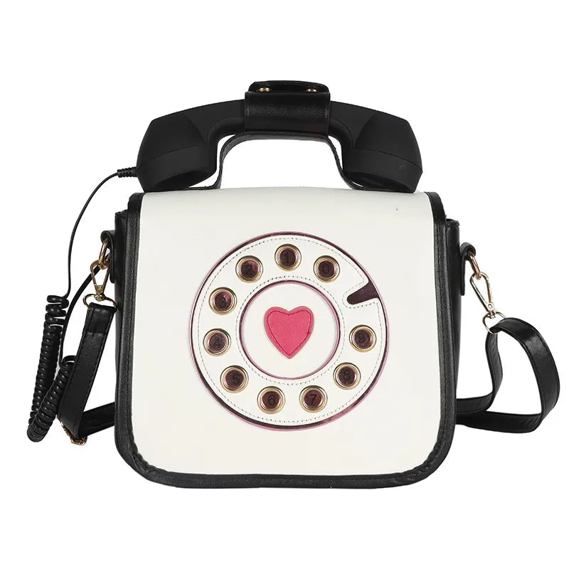 Women's Medium Pu Leather Digital Telephone Streetwear Square Zipper Crossbody Bag