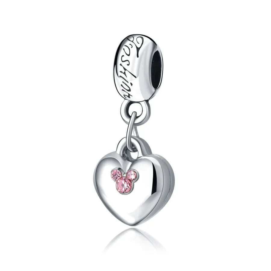 1 Piece Diameter 10mm Alloy Coconut Tree Heart Shape Bow Knot Pendant
