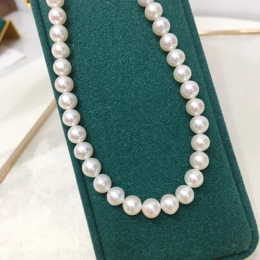 Zhuji Natural Freshwater Pearl Necklace 5-6mm Aurora Tiannv Freshwater AK Almost Round S925 Sterling Silver Buckle
