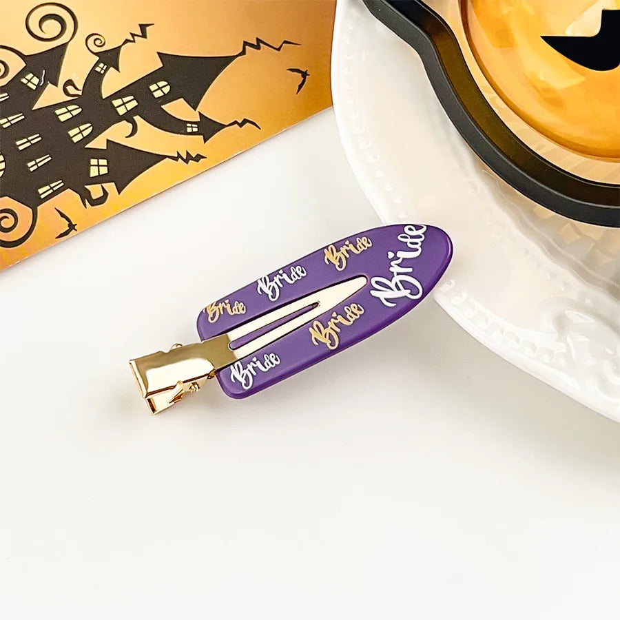 Halloween New Hair Accessories Cartoon Pumpkin Bat Duckbill Clip Sweet Fresh Side Seamless Hairpin Fringe Clip
