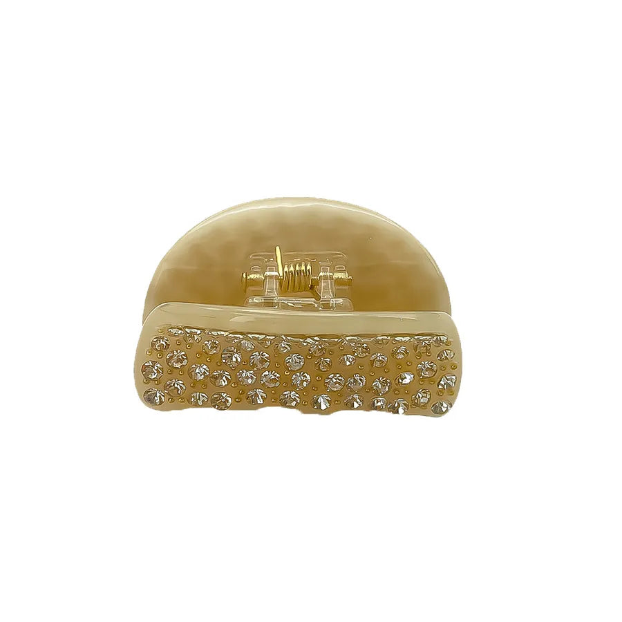 Elegant Full Diamond Acetate Hair Clip  Style Vintage Versatile Tail Hair Accessories For Women