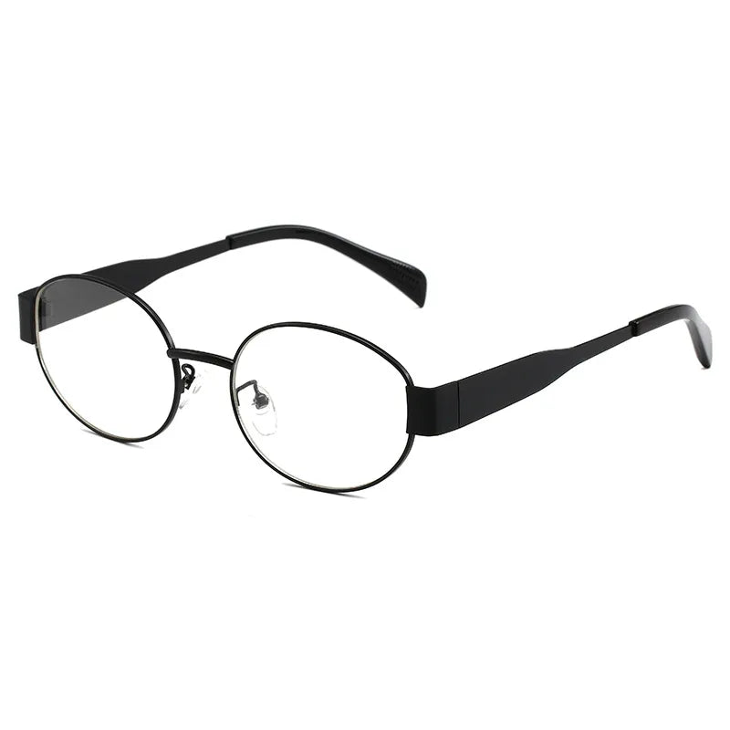 Simple Style Classic Style Color Block Ac Oval Frame Full Frame Glasses