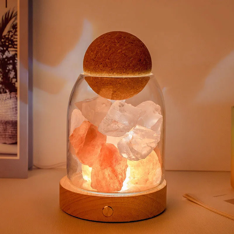 Chinoiserie Retro Geometric Crystal Ornaments Aromatherapy Small Night Lamp Lighting Accessories