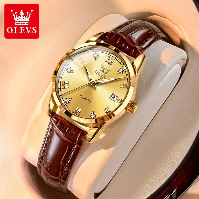 Business Solid Color Buckle Quartz Women's Watches