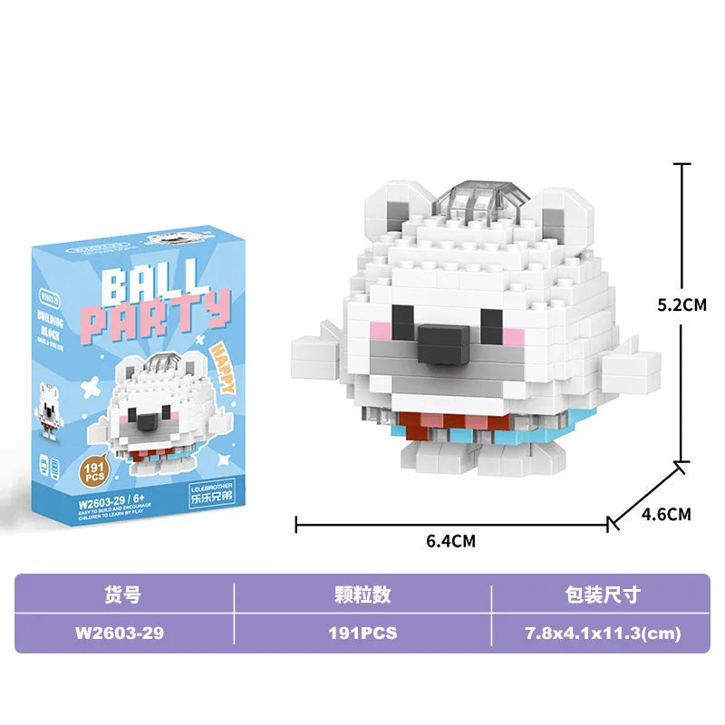 Children Unisex Animal Cartoon Plastic Building Toys