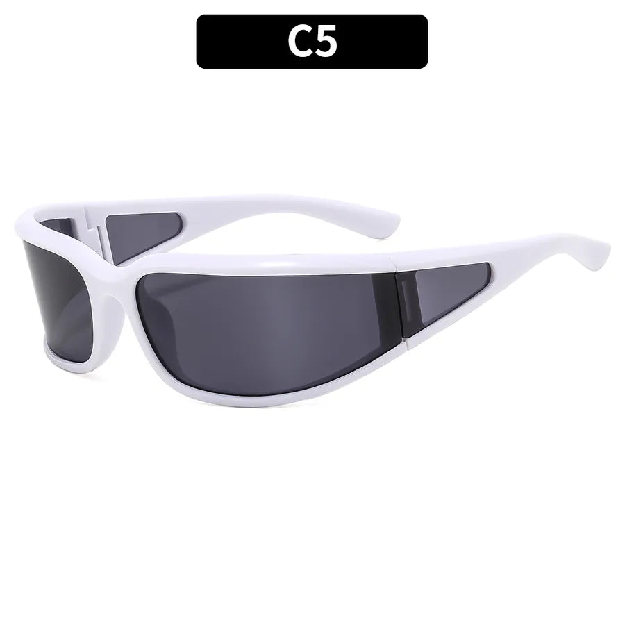 Simple Style Football Player Mask Pc Special-Shaped Mirror Full Frame Men's Sunglasses