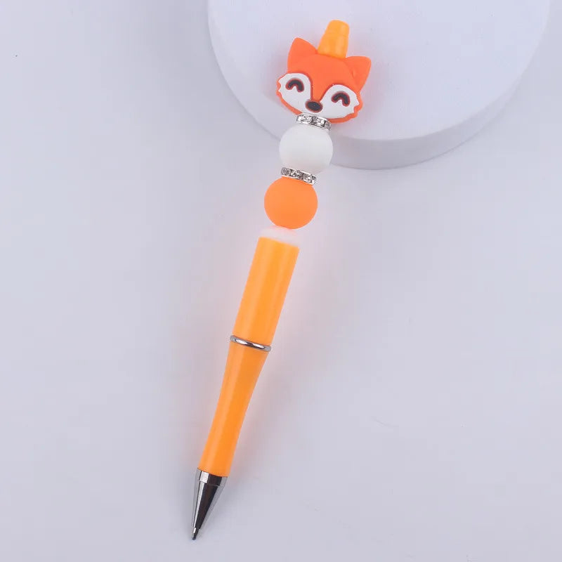 creative cartoon animal silicone bead color ballpoint pen