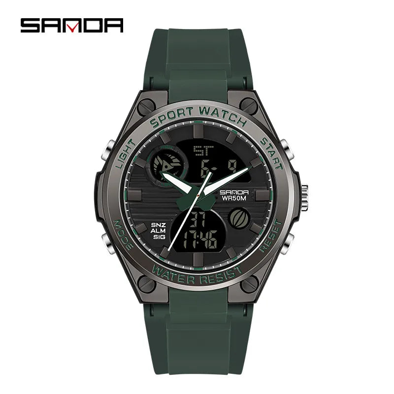 modern style solid color electronic men's watches