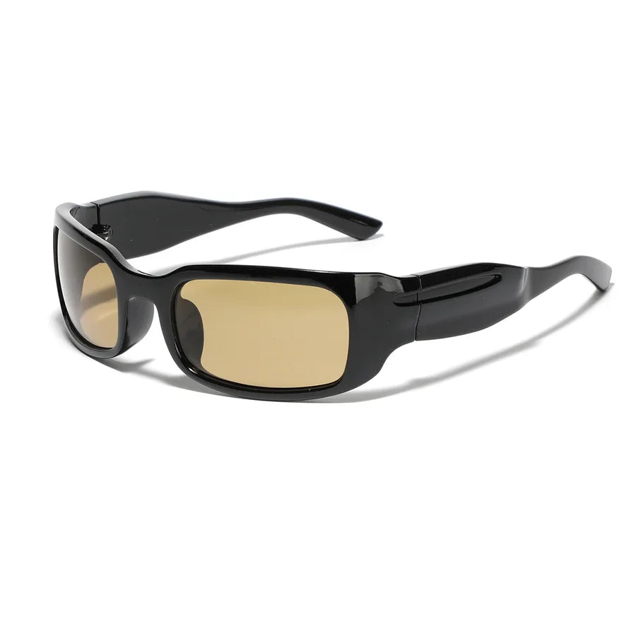 retro color block ac square full frame men's sunglasses