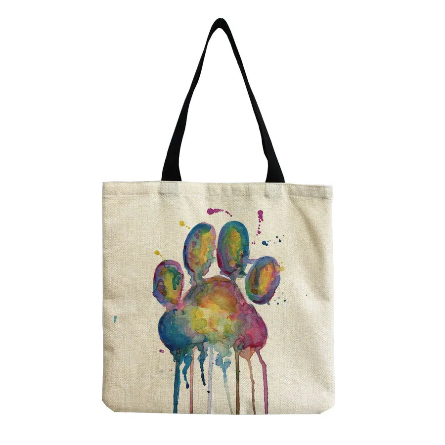 women's simple style letter shopping bags