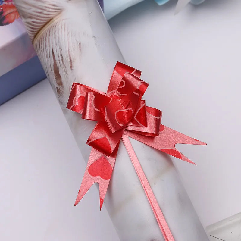 Free Shipping 15# Trumpeter Flower Christmas Holiday Decoration Gift Packaging PP Plastic Flower Bow Ribbon