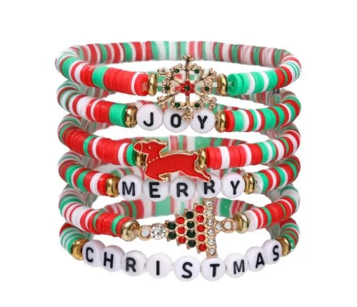 Simple Style Pumpkin Spider Bat soft clay Beaded Bracelets Christmas Wholesale