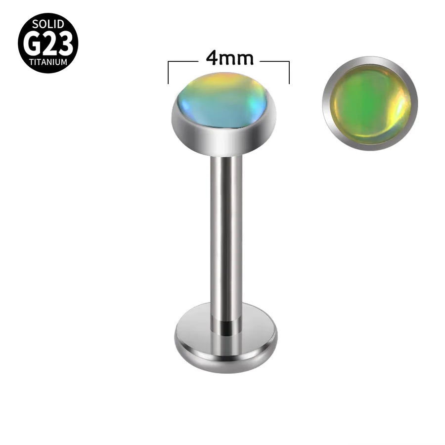 casual cute shiny solid color g23 titanium lip stud in bulk