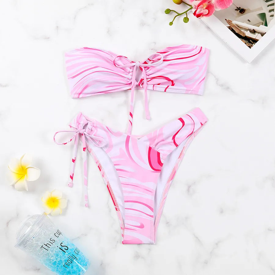 Women's Ditsy Floral 2 Pieces Set Bikinis Swimwear