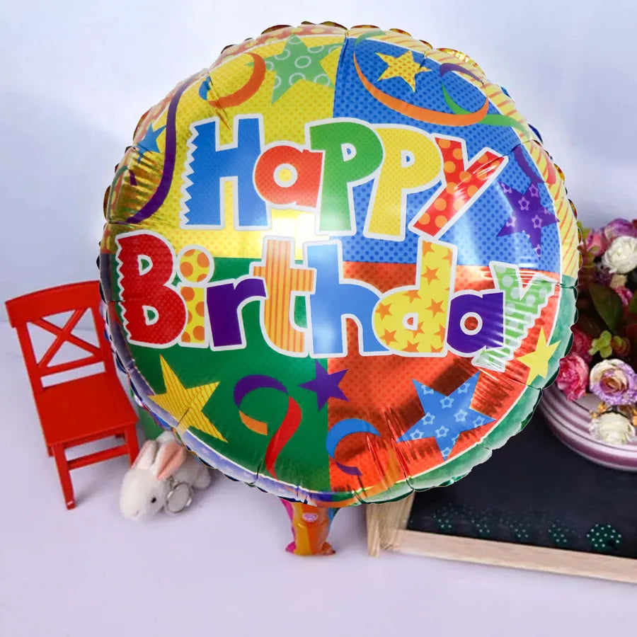 9-Piece Birthday Balloon Set Aluminium Foil