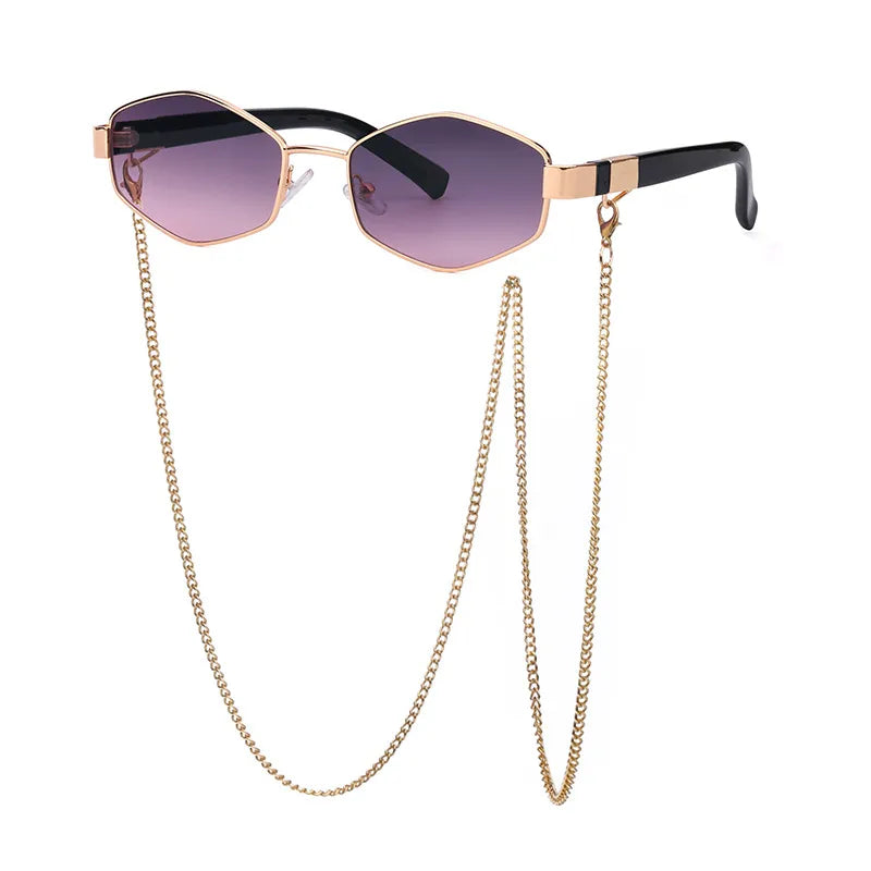 sexy geometric pc polygon full frame women's sunglasses