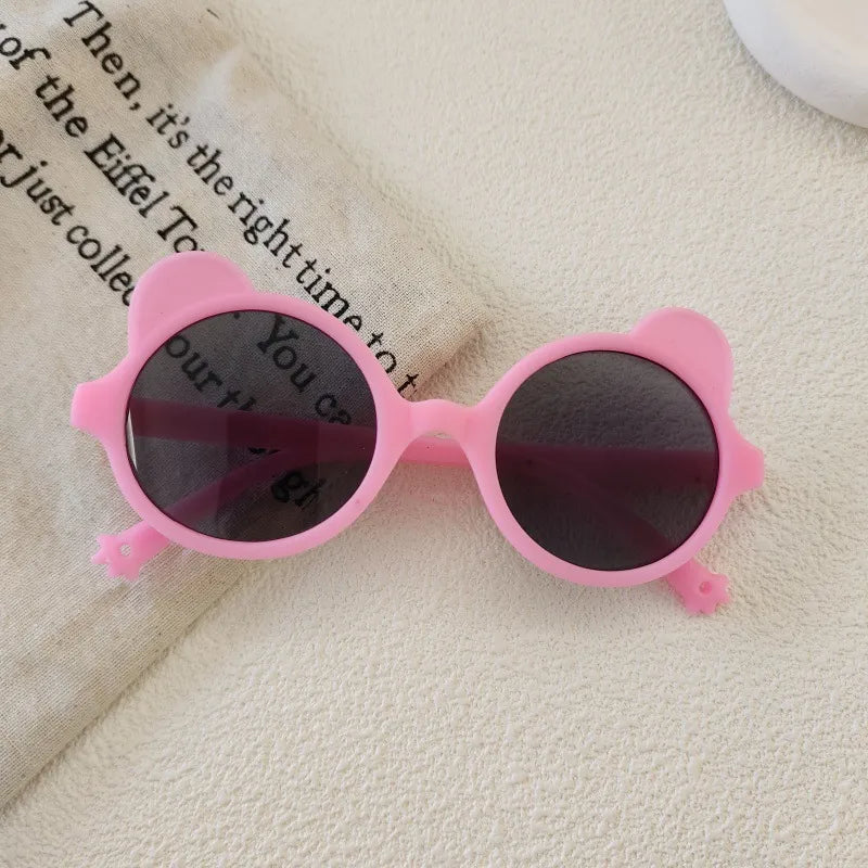 Sweet Simple Style Solid Color Resin Special-Shaped Mirror Full Frame Kids Sunglasses