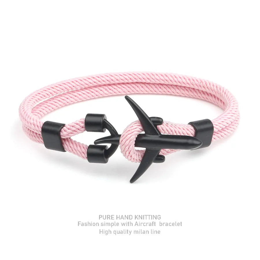 simple style geometric alloy polyester plating men's bracelets