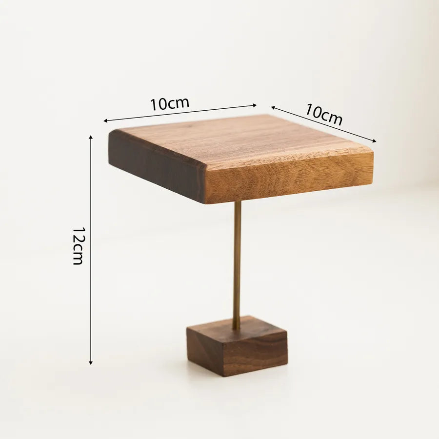 Solid Wood Jewelry Display Stand Ear Cuff Storage Tray Nordic Style Wooden Plate For Photographing And Arrangement Accessories
