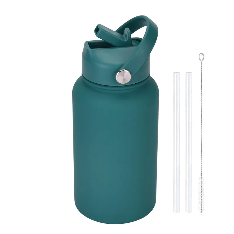 casual solid color stainless steel water bottles