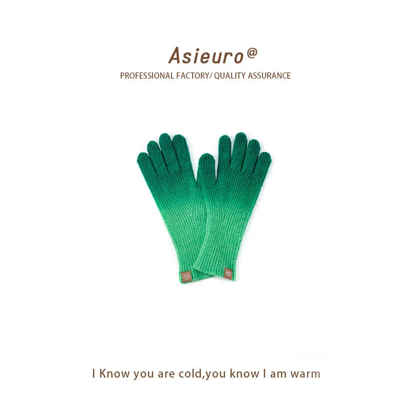 women's elegant gradient color gloves 1 pair