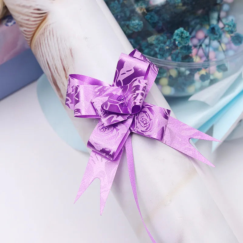 Free Shipping 15# Trumpeter Flower Christmas Holiday Decoration Gift Packaging PP Plastic Flower Bow Ribbon