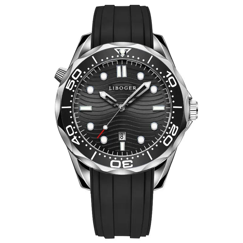 Casual Solid Color Buckle Quartz Men's Watches