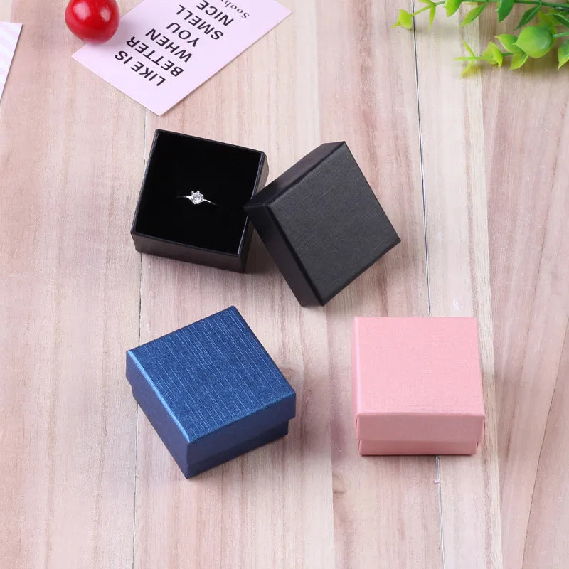 fashion solid color paper jewelry boxes 1 piece