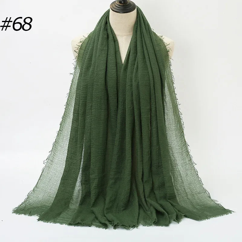 fashion solid color cotton pashmina scarves