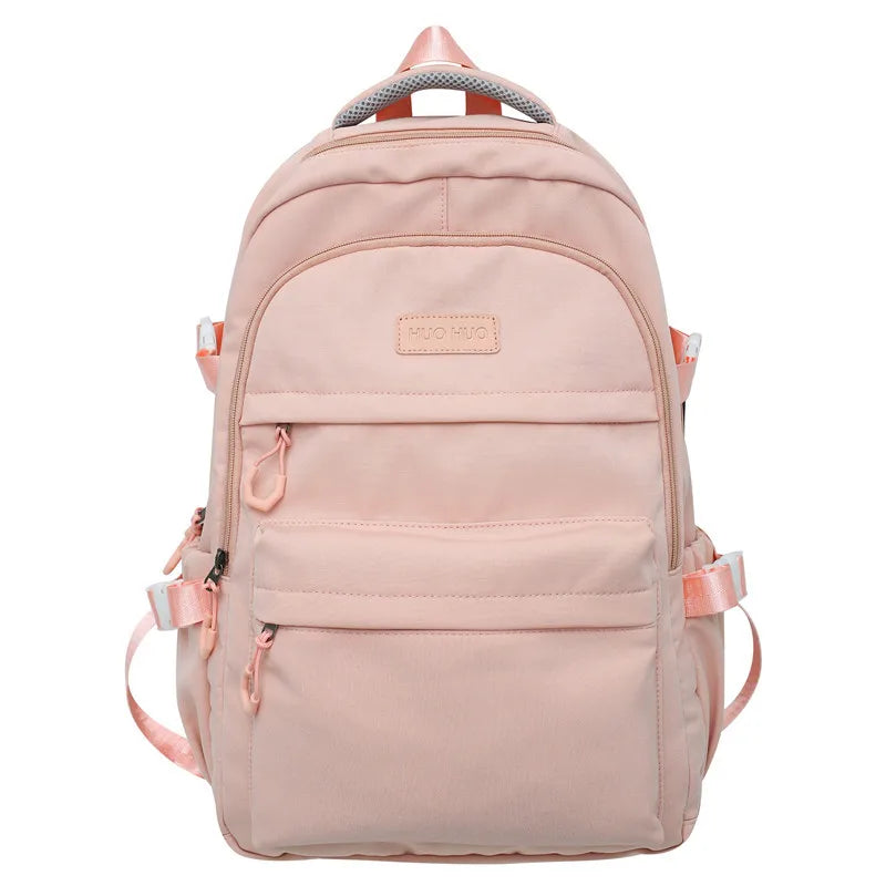 solid color casual daily laptop backpack