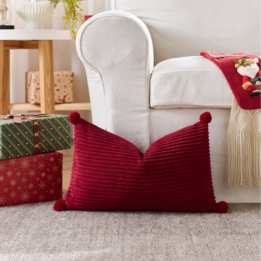 Christmas Deer Pillow Nordic Ins Style Sofa Living Room Decorative Cushion Cover Holiday Decoration Simple Printed Throw Pillow