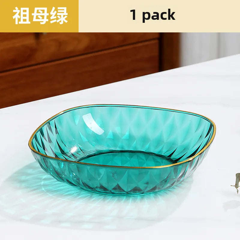 Light Luxury Transparent High-grade Bone Spitting Dish Household Dining Table Bone Dish Food Grade Snack Dish Fruit Dish Candy Nut Dish