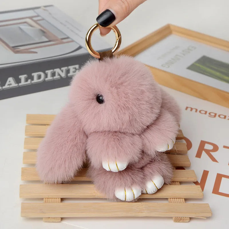 Simple Style Rabbit Artificial Wool Handmade Bag Pendant