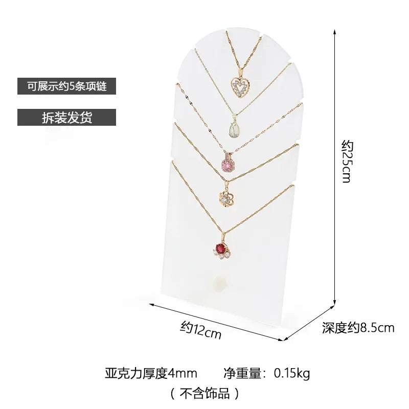Acrylic Necklace Display Stand Jewelry Shooting Props Artistic Style Assembled Design Necklace Showcase Acrylic Holder
