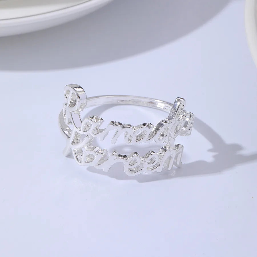 Middle East Festival Auspicious Alloy Letter Napkin Ring Napkin Ring Western Restaurant Napkin Buckle Hotel Wedding Decoration