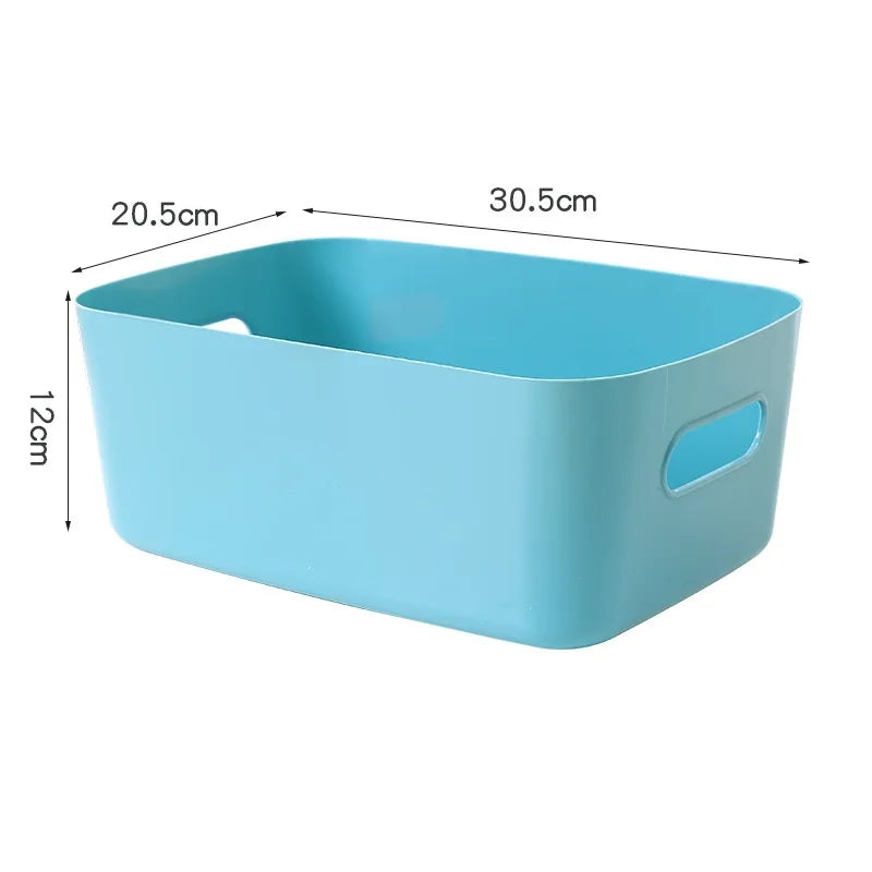 Simple Style Color Block Solid Color Plastic Storage Basket