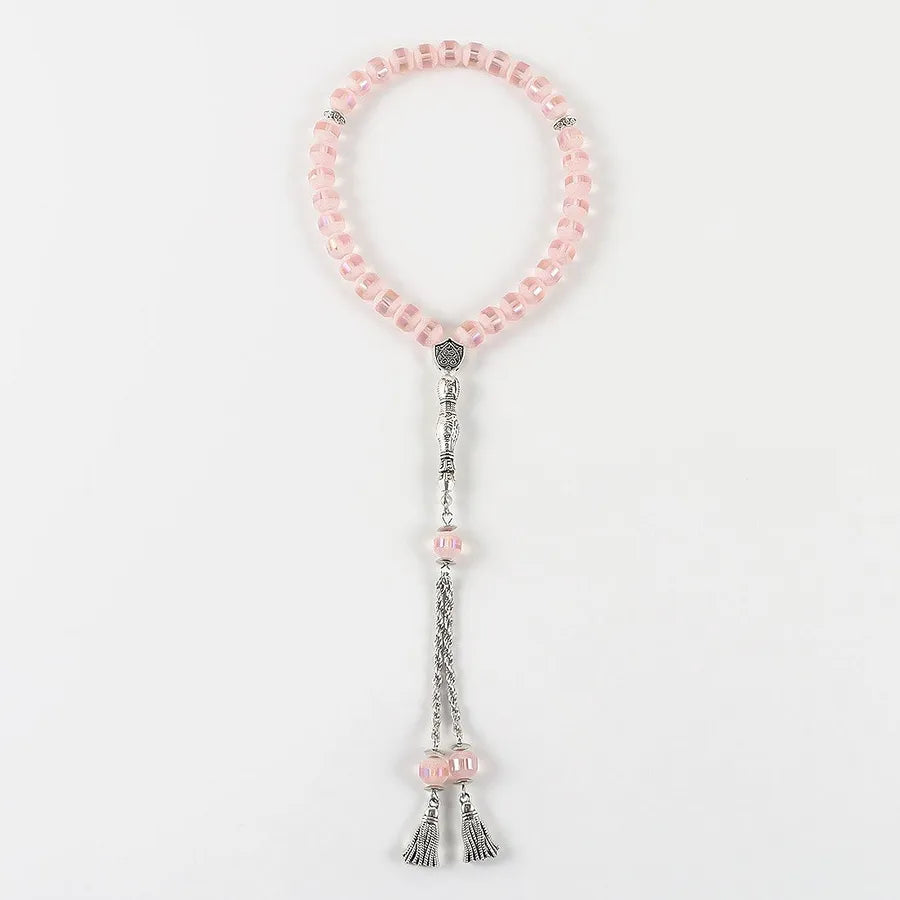 Classical Handmade Round Alloy Glass Wholesale Rosary Bracelets