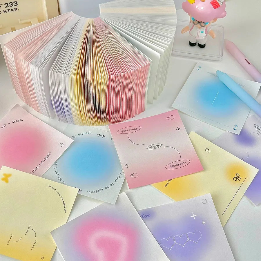1 set cartoon school paper cute sticky note