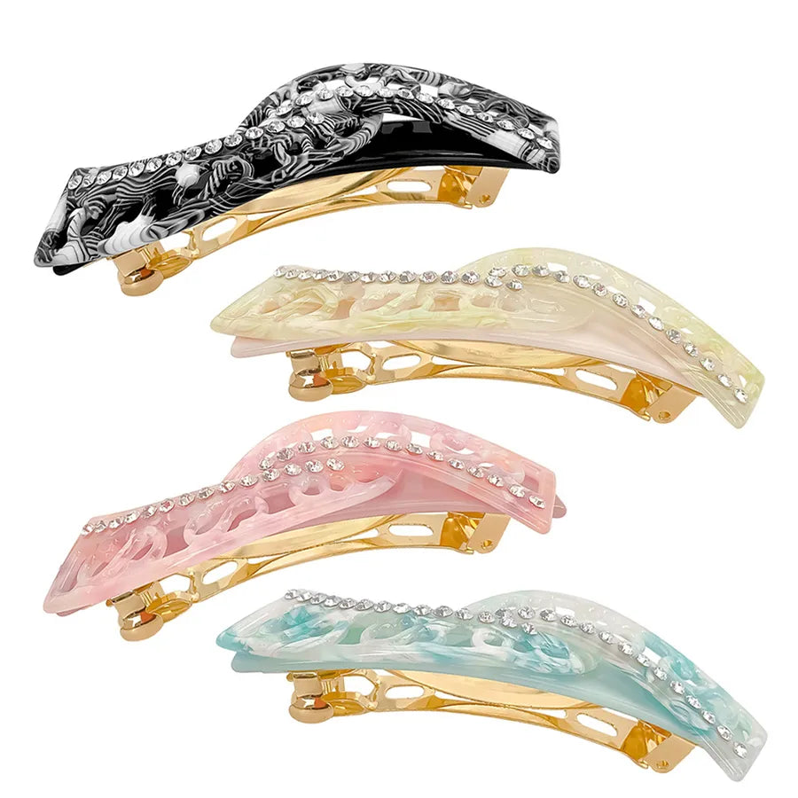 Elegant Sweet Acetate Hair Clip Trendy Cool Simple Diamond Barrette Women's New Style Spring Clamp Hair Accessories